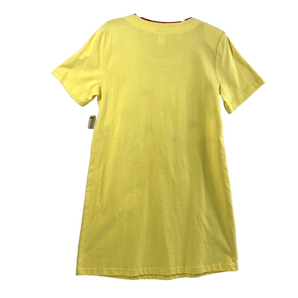 Vintage Womens Fruit Dress Size Small Butter Yellow Embroidered Cherries Cottage - Picture 3 of 10